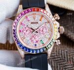 Replica Rolex new Daytona Rainbow Oysterflex Rubber Strap Watches